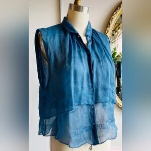 !!! NWOT Wilfred Silk Sheer Blouse